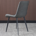 Cadeiras de imitação de couro cinza para móveis domésticos